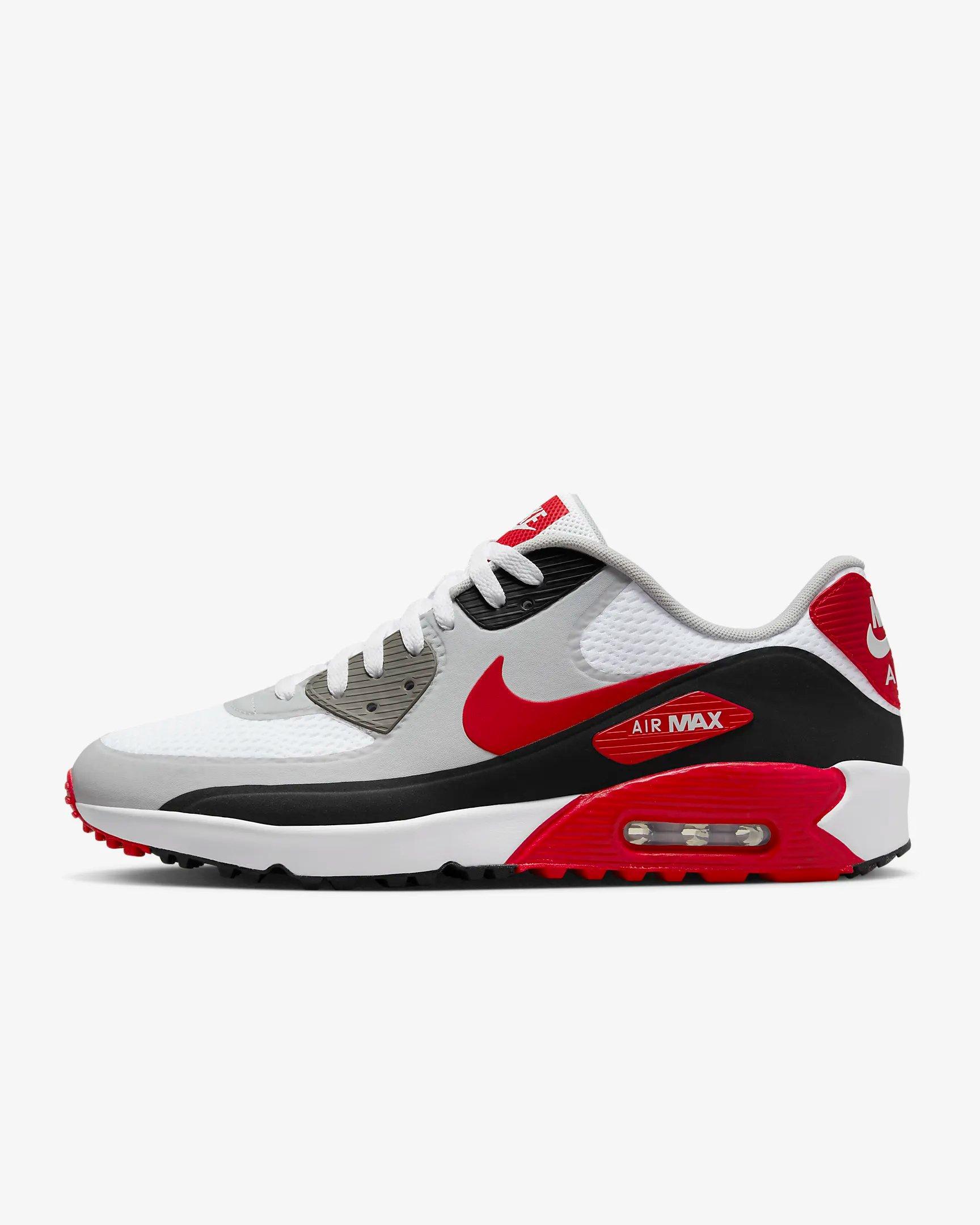 Air Max 90 G TB Spikeless Golf Shoe-White/Red | NIKE | Golf Shoes 